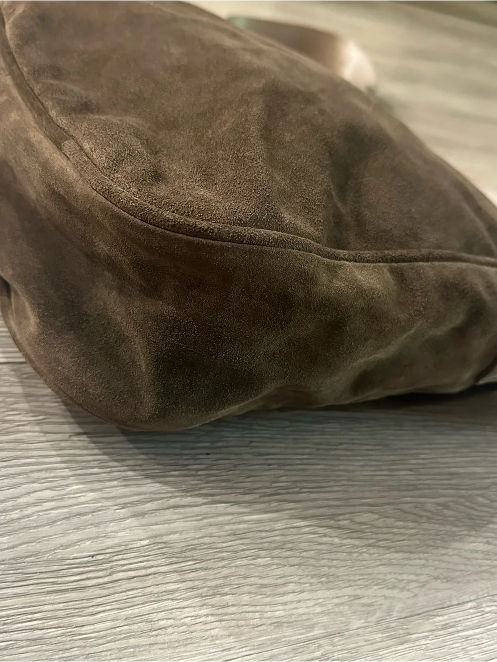 Made In Morocco Dark Brown Suede Leather Messenger Archive Bag Purse